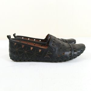 Spring Step Women Fusaro Loafers Flats Size 37 US 7 Black Leather Slip On Shoes